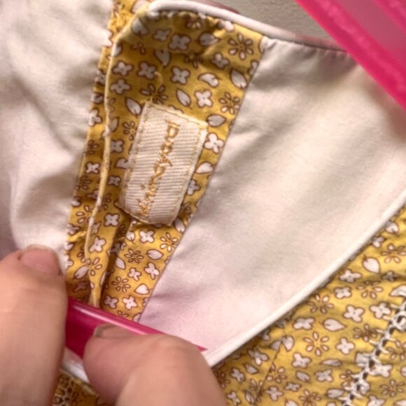 Mayoral Girls Yellow Floral Dress With Lace Trim Size 4Y 100% Cotton Sleeveless - Picture 2 of 6